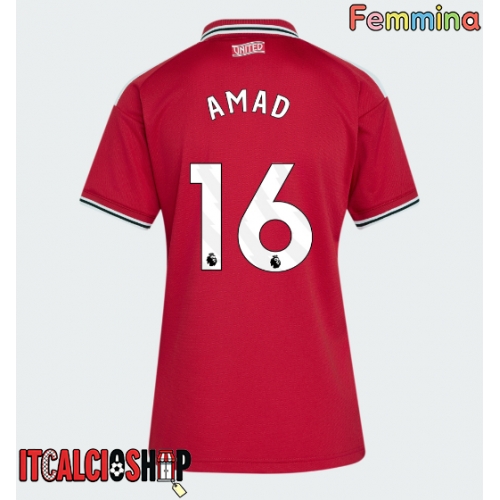 Manchester United Amad Diallo #16 Prima Maglia Femmina 2026-27 Manica Corta